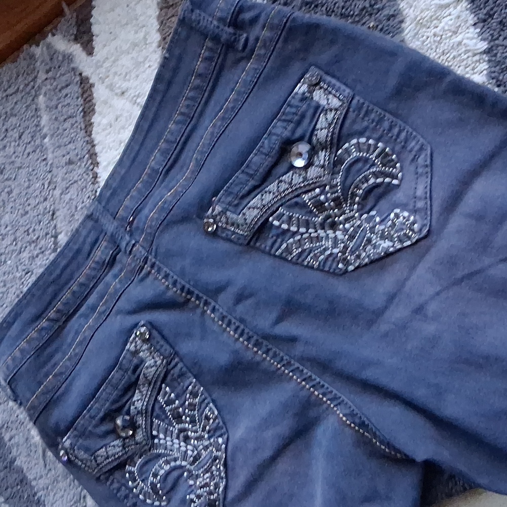 Look @ Me Blue Skinny Jeans with Faded Look